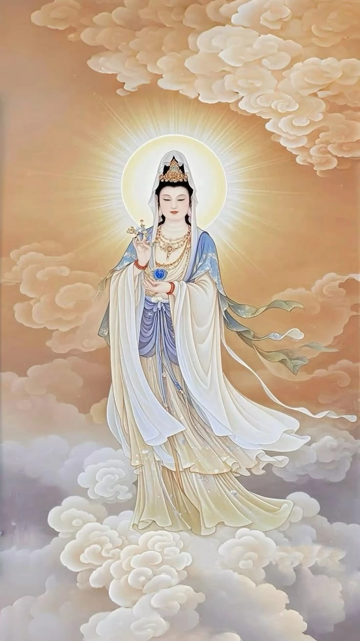 Ảnh Phật Quan Âm Bồ Tát hiền từ và thanh tịnh