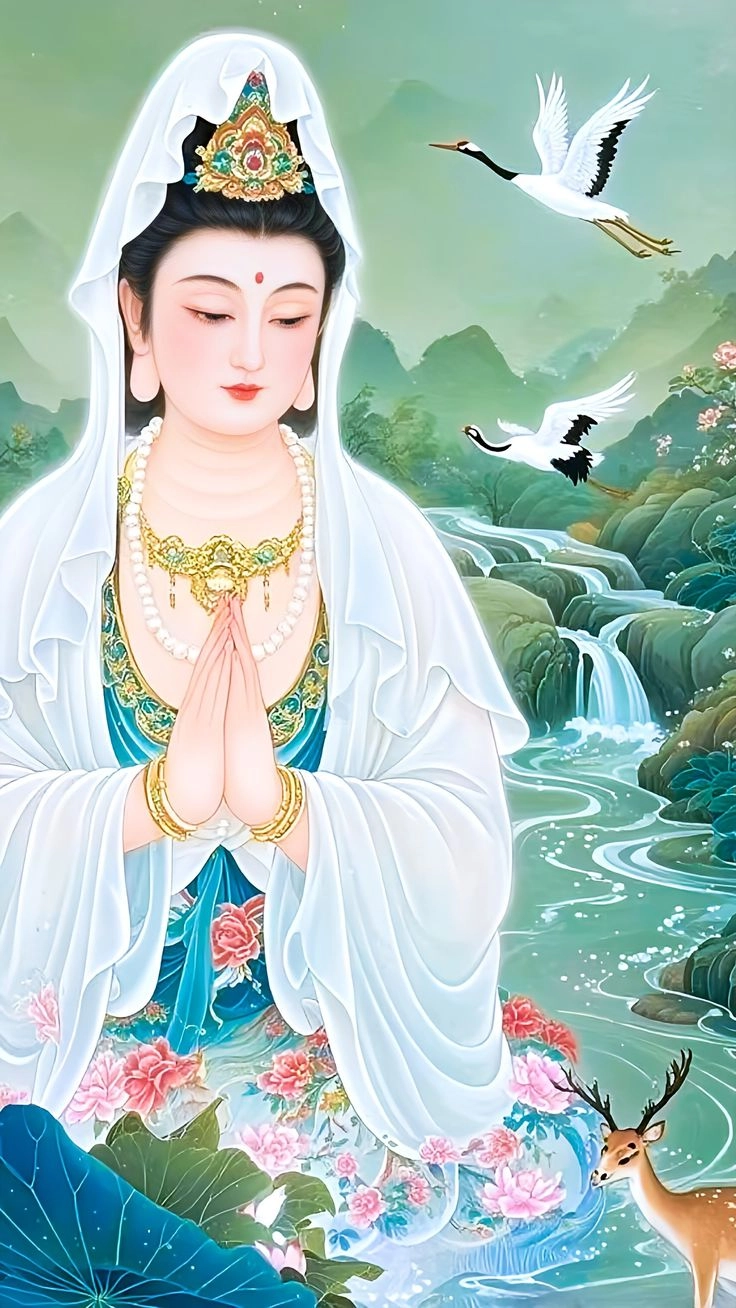 Hình ảnh Phật Quan Âm Bồ Tát đẹp rạng rỡ từ bi