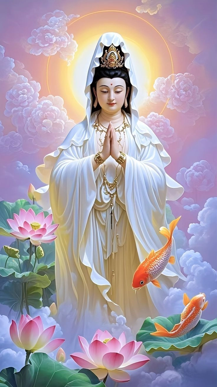 Hình ảnh Phật Quan Âm Bồ Tát đầy lòng yêu thương