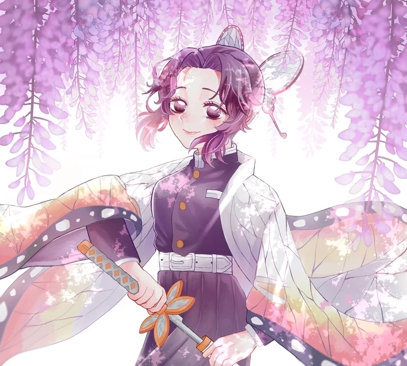 Demon Slayer Shinobu fanart đầy khí chất và quyến rũ