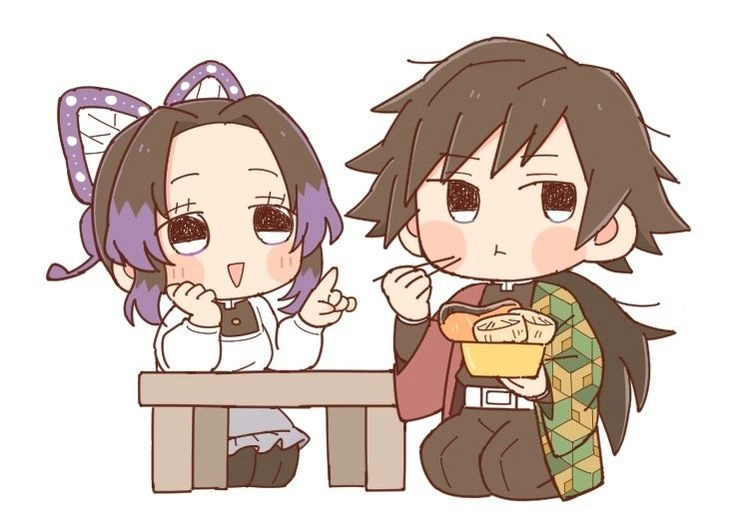 Shinobu và Tomioka chibi mang đến cảm giác ngọt ngào