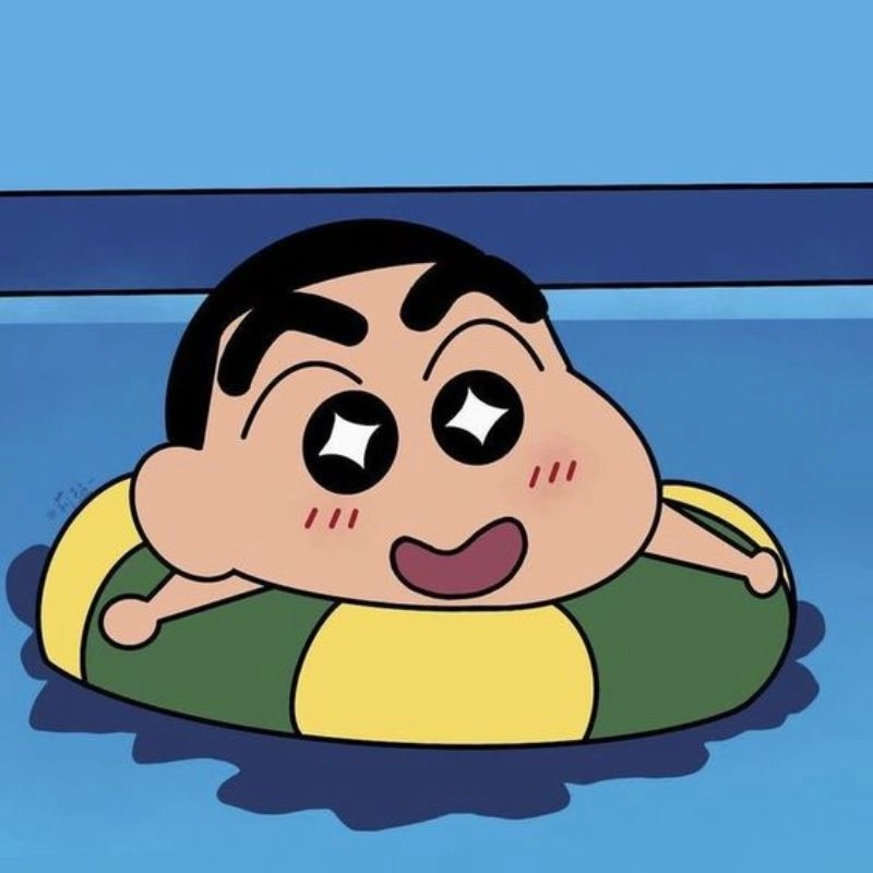 Avatar Shin Chan với vẻ mặt lém lỉnh không lẫn vào đâu