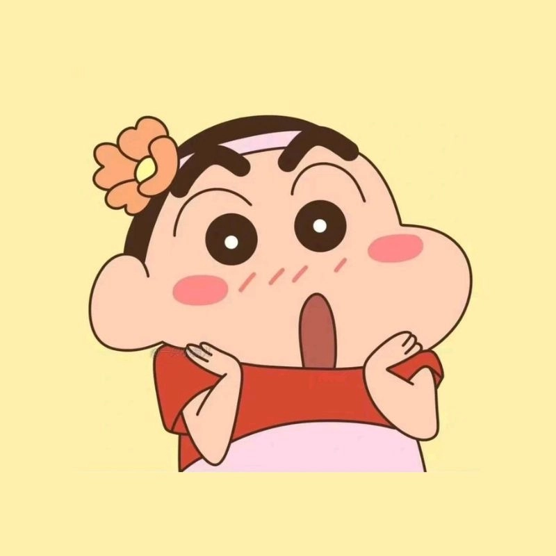 Ảnh avatar vô tri Shin với vẻ mặt ngáo ngơ hài hước