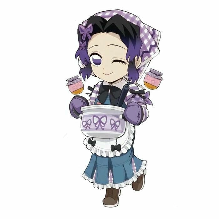 Hình Shinobu chibi mang phong cách đáng yêu đặc trưng