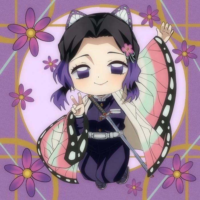 Hình Shinobu cute lung linh với nụ cười đầy quyến rũ