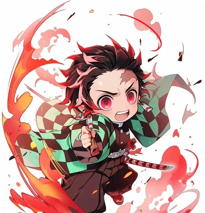 Hình ảnh Tanjiro chibi khiến fan mê mẩn vì quá dễ thương
