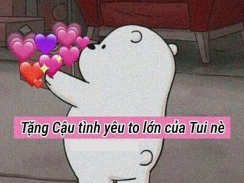 Ảnh meme tình yêu ngọt ngào đầy cảm xúc