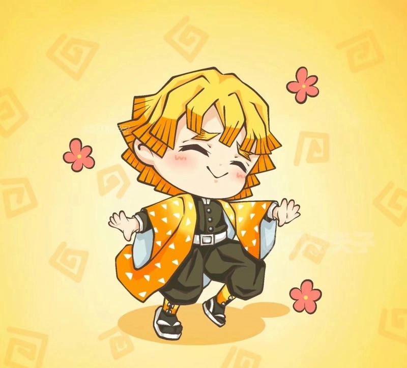 Thanh gươm diệt quỷ Zenitsu chibi chiến binh đáng yêu nhất