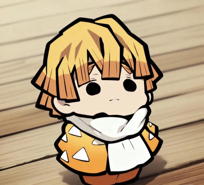 Hình nền Zenitsu chibi dễ thương tạo điểm nhấn ấn tượng