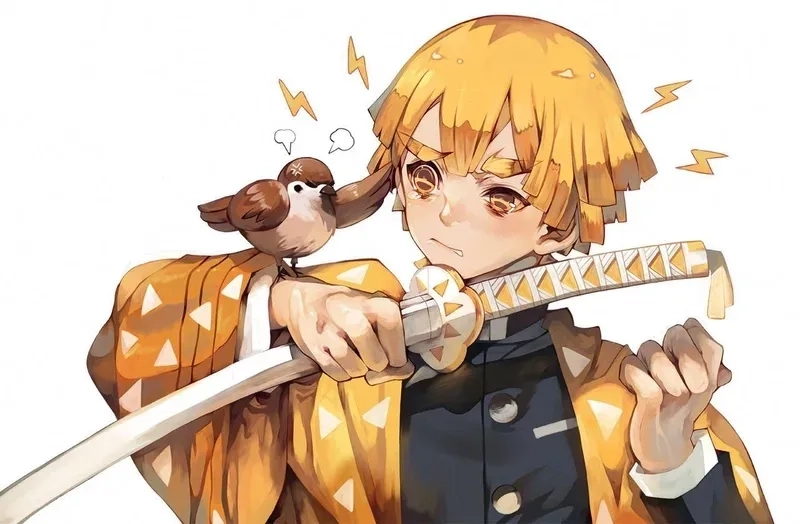 Hình ảnh Zenitsu cute khiến fan mê mẩn vì quá dễ thương