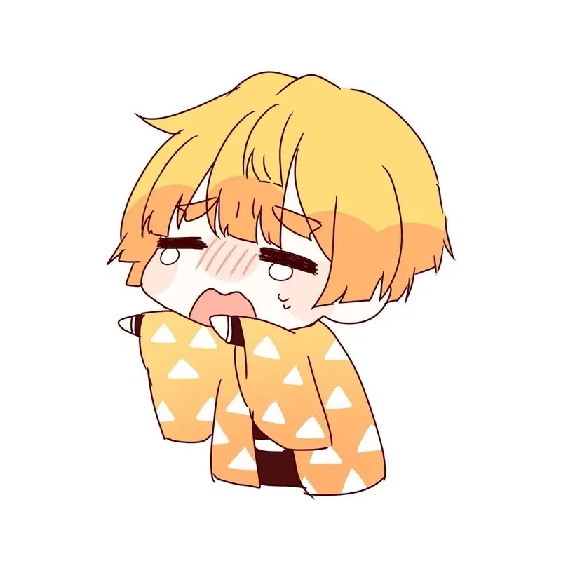 Demon Slayer Zenitsu cute với vẻ mặt trẻ con siêu đáng yêu