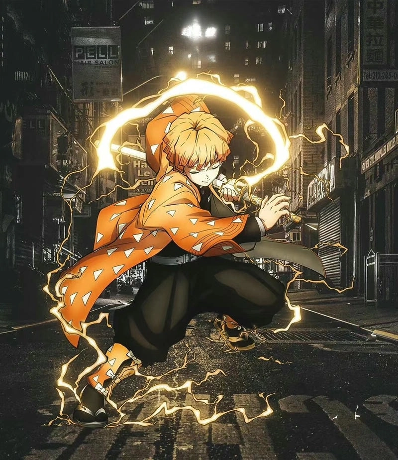 Hình ảnh Zenitsu ngầu làm say đắm lòng fan anime