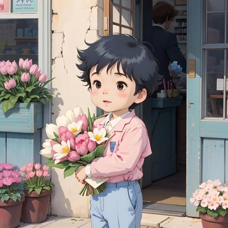 Hình chibi nam dễ thương làm bừng sáng không gian