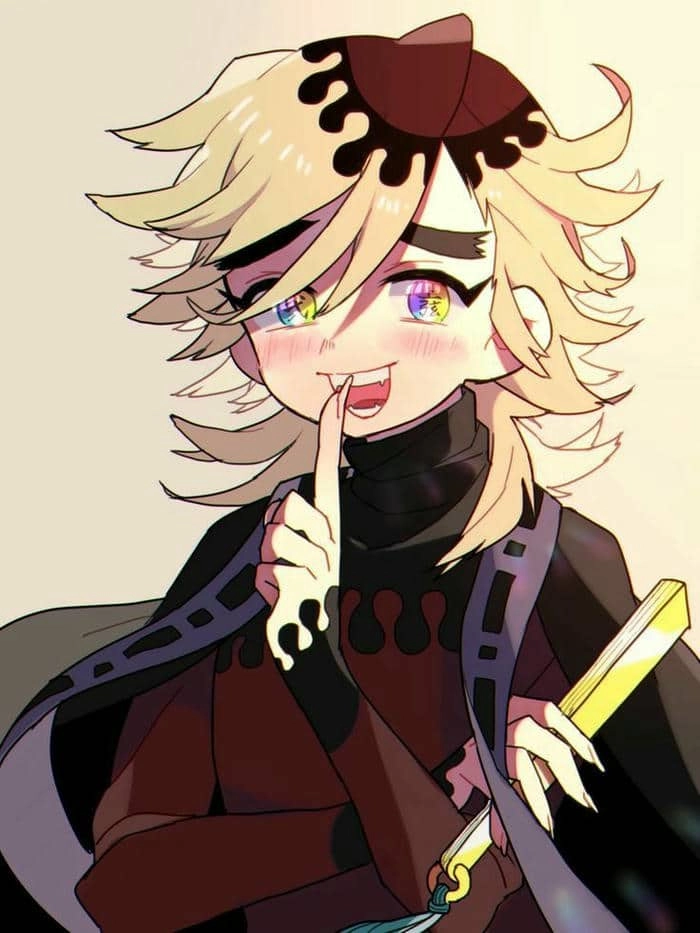 Douma Drawing Chibi thể hiện rõ tính cách nguy hiểm