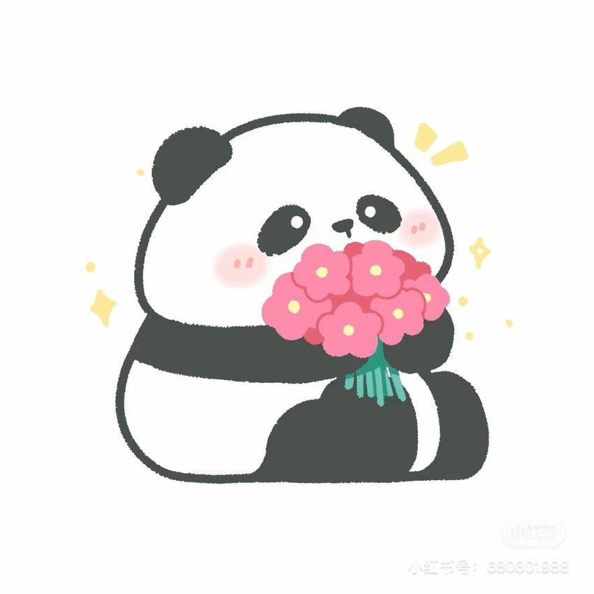 Panda cute chibi panda tí hon làm tan chảy trái tim