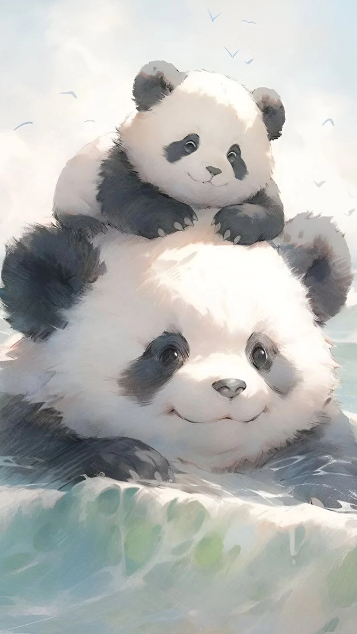 Chibi cute panda kawaii panda chibi kawaii dễ thương