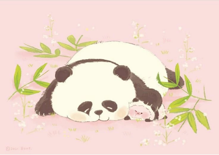 Cute chibi panda wallpaper hình nền panda chibi cute