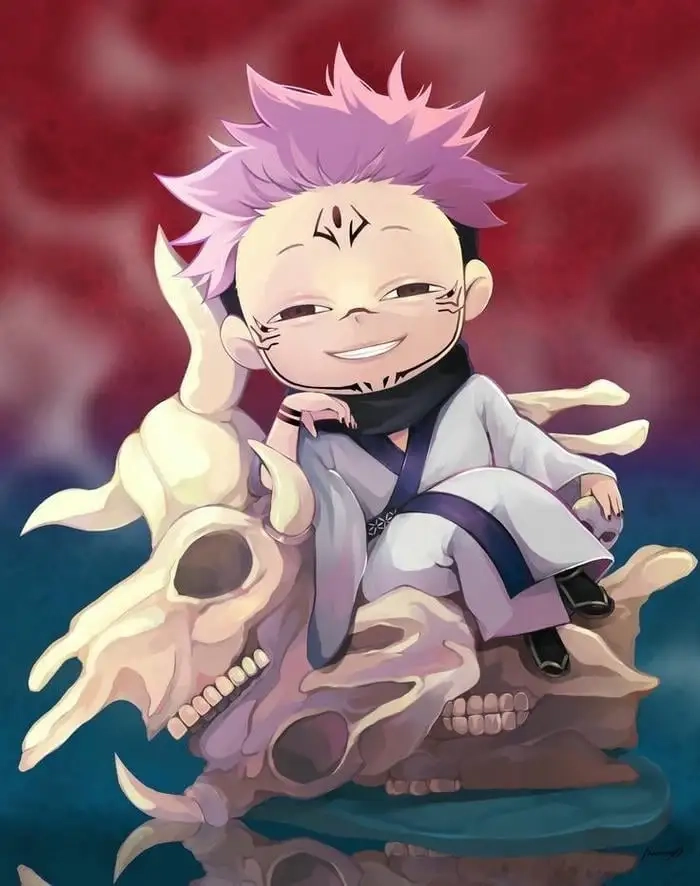 Sukuna chibi sticker nhãn dán phong cách cute