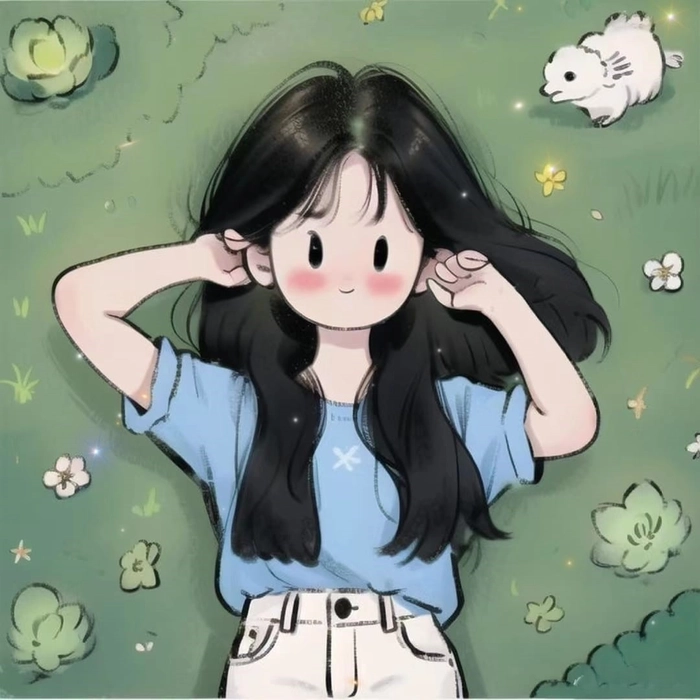 Avatar anime cute nữ rực rỡ sắc màu tươi trẻ