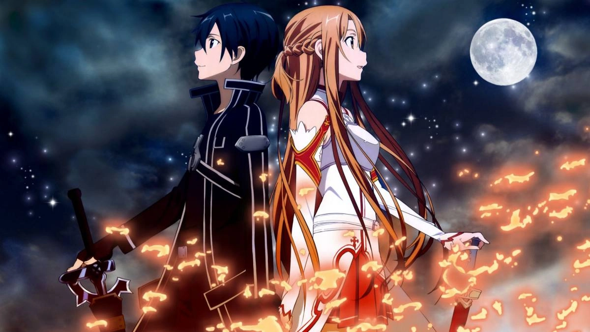 Anime cute cặp rực rỡ sắc màu tình yêu
