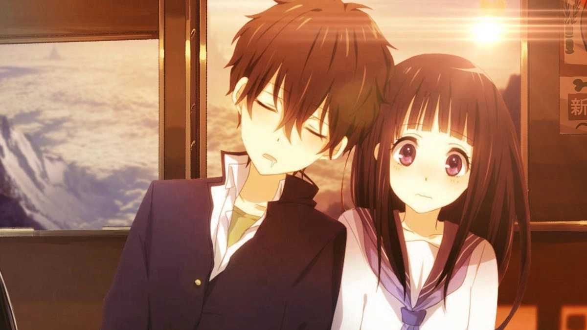 Hình anime cute cặp rực rỡ tình yêu trẻ