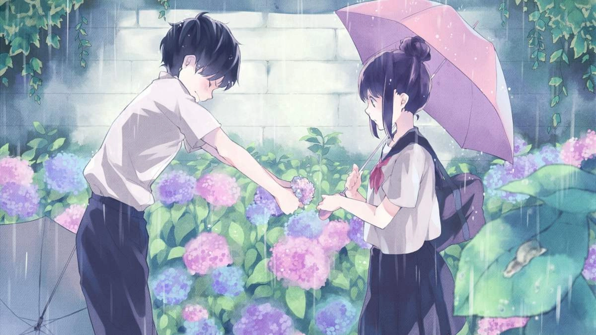 Hình anime cặp ngọt ngào như ánh nắng