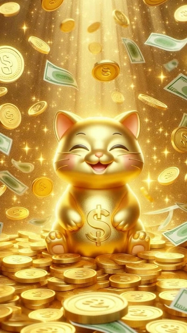 Mèo vẫy tay thần tài đón lộc đầu năm