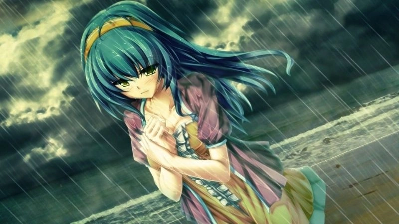 Avatar buồn cho nữ anime ánh mắt xa