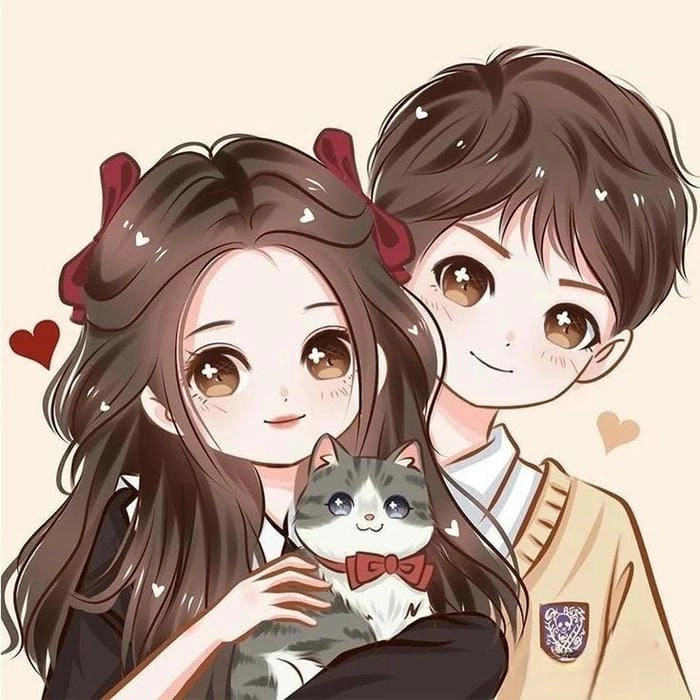 Ảnh anime chibi cặp tình cảm như bước ra truyện