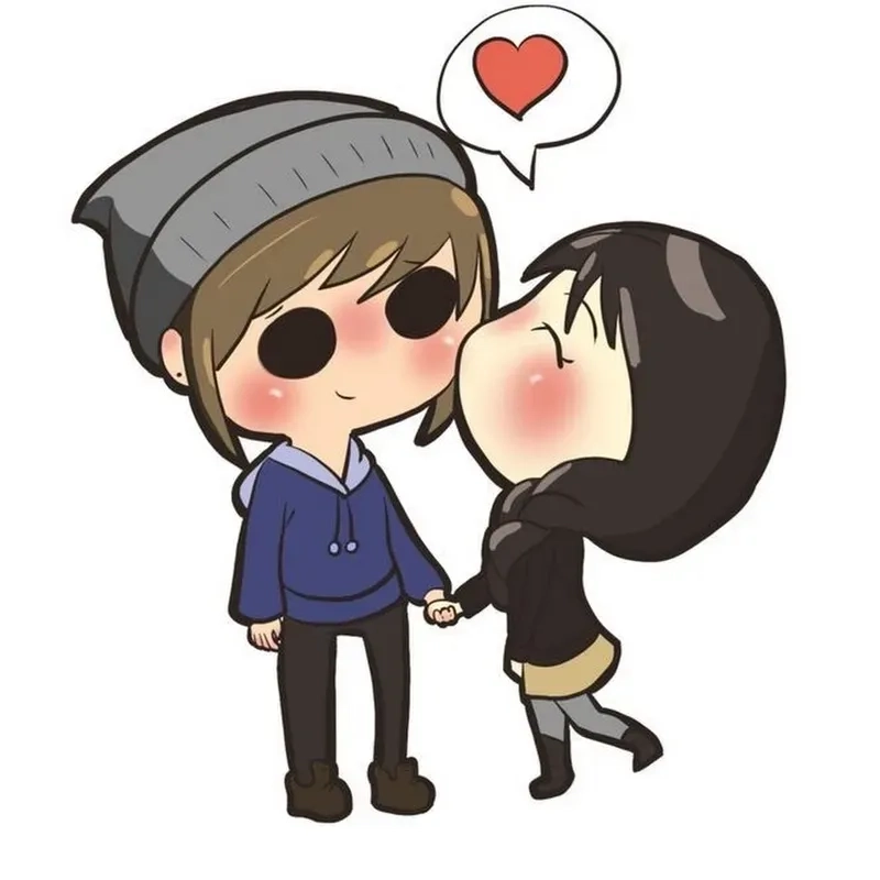 Cặp đôi chibi cute lãng mạn như trong truyện tranh