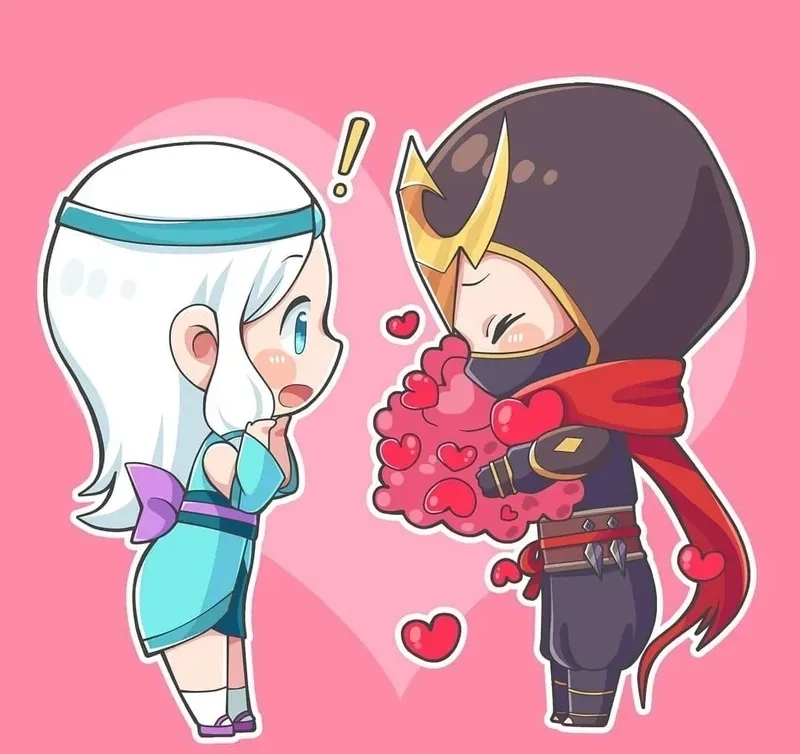 Hình ảnh anime chibi cặp đôi dễ thương cực phẩm