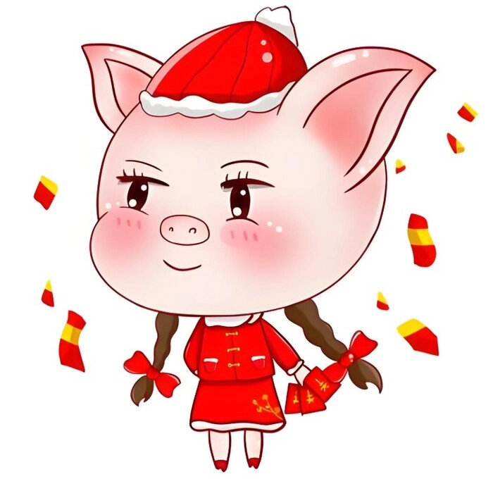 Heo cute chibi mang dáng vẻ mũm mĩm dễ thương