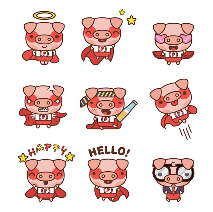 Lợn chibi nhỏ xíu nhưng biểu cảm vô cùng đáng yêu