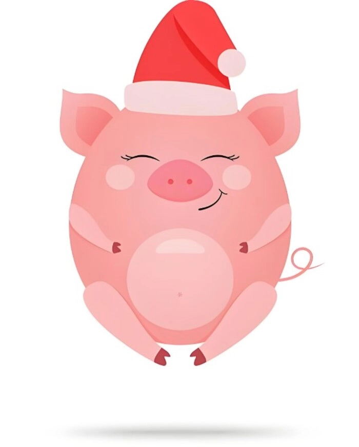 Lợn chibi cute mang phong cách hoạt hình Nhật Bản