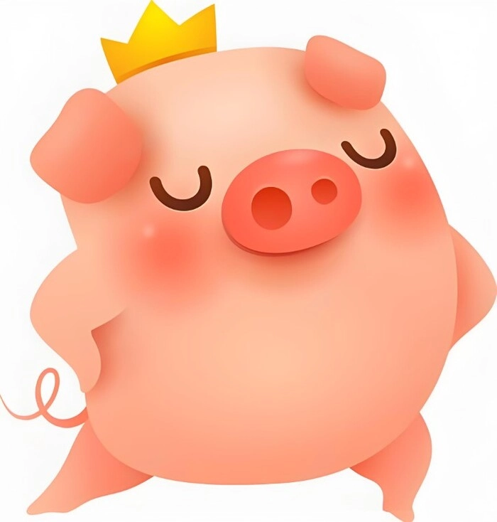 Ảnh heo cute chibi với màu sắc tươi tắn rực rỡ