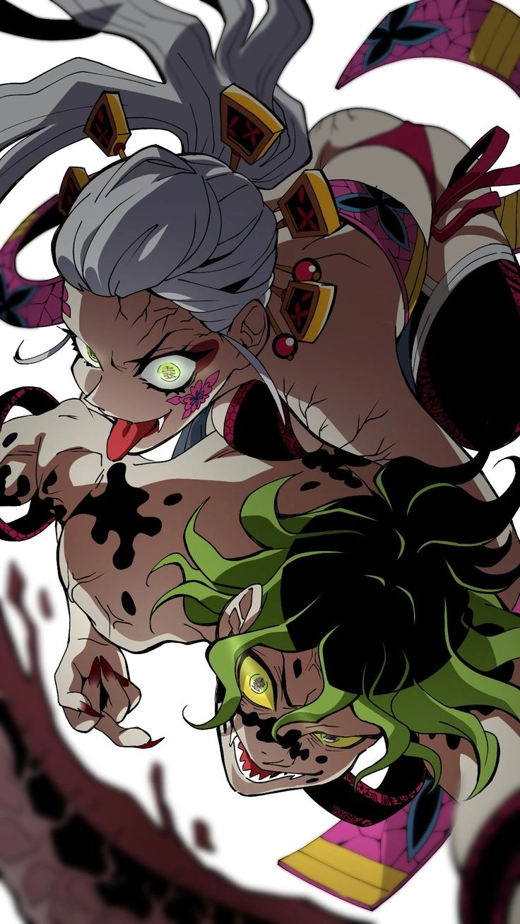 Kimetsu no Yaiba Daki and Gyutaro bộ đôi quỷ đáng sợ