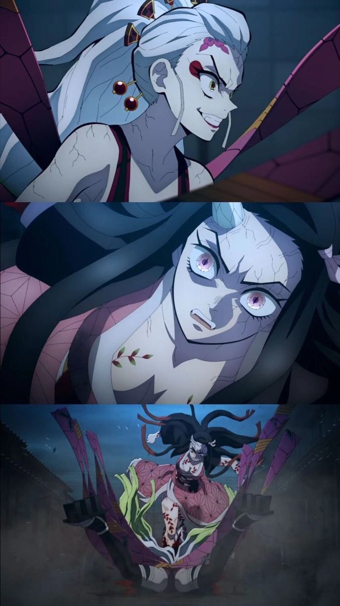Daki và Nezuko full fight cuộc chiến ác liệt Phố Đèn Đỏ
