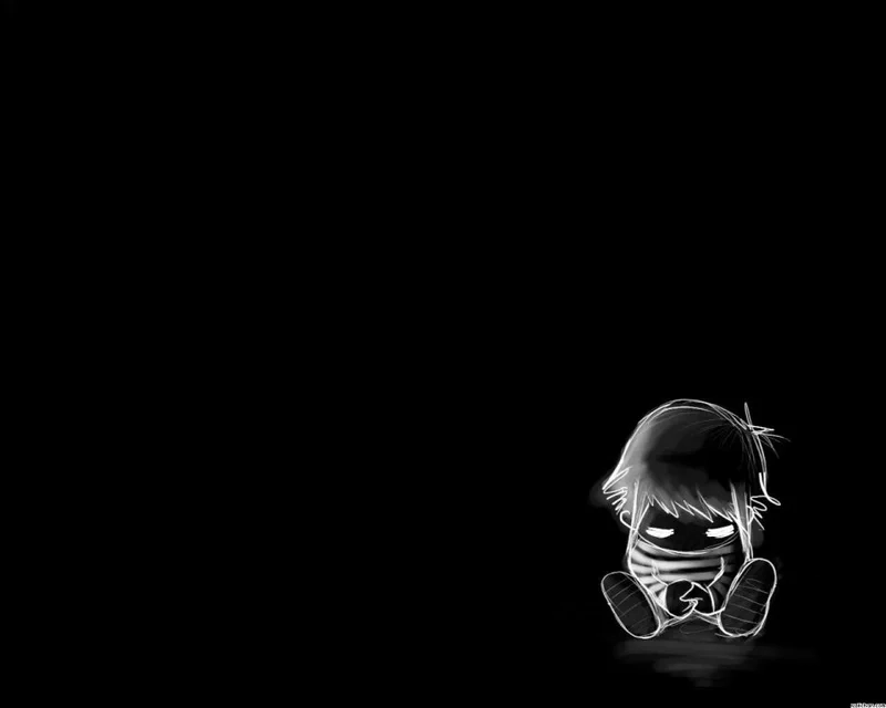 Avatar trắng đen cô đơn nói thay cảm xúc