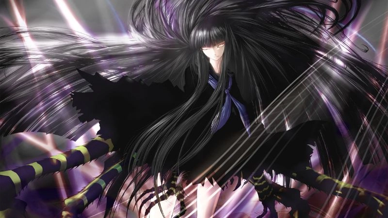 Avatar lạnh lùng hình anime nữ ngầu trắng đen huyền bí