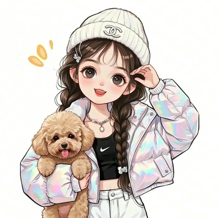 Avatar ảnh anime nữ cute đeo kính siêu dễ thương