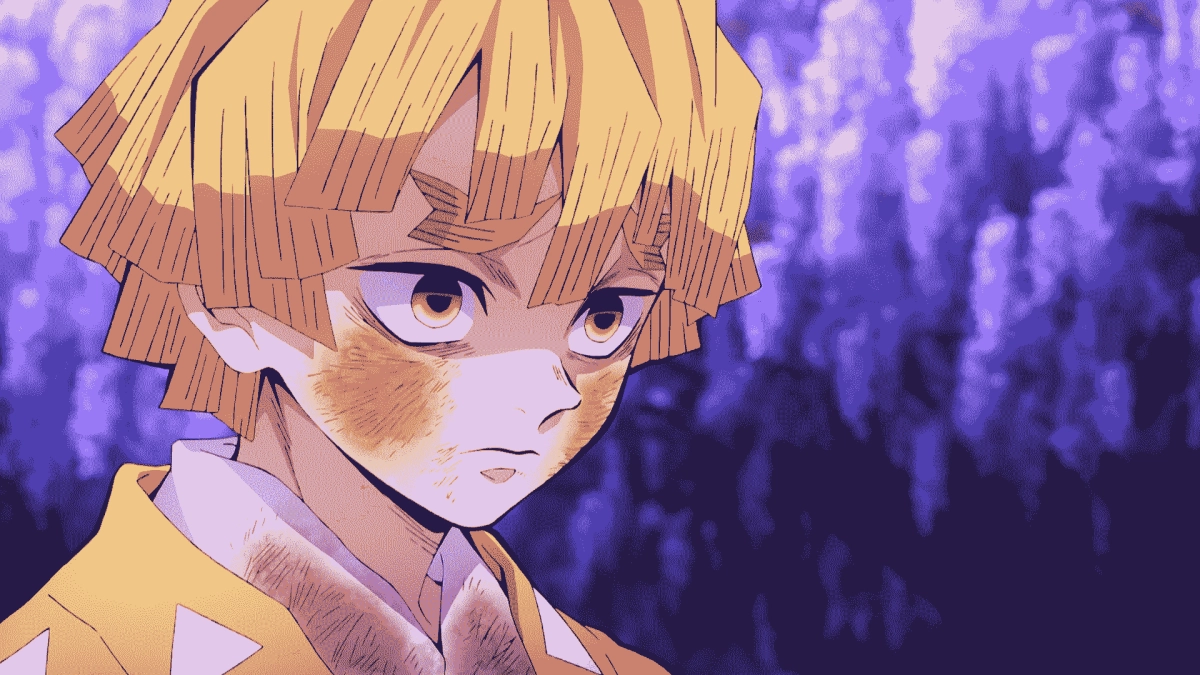Hình nền Zenitsu phong cách anime cho fan KnY