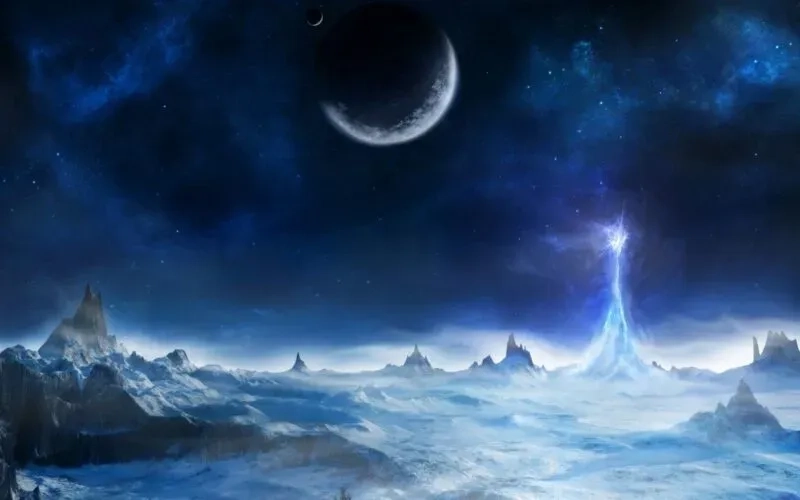 Hình nền bầu trời đêm với dải ngân hà cuốn hút