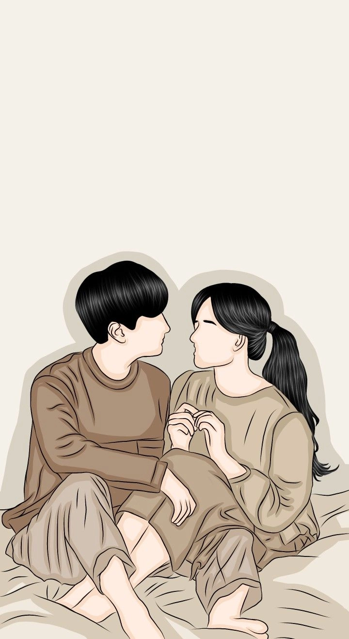 Ảnh nền đẹp cute đôi siêu đáng yêu