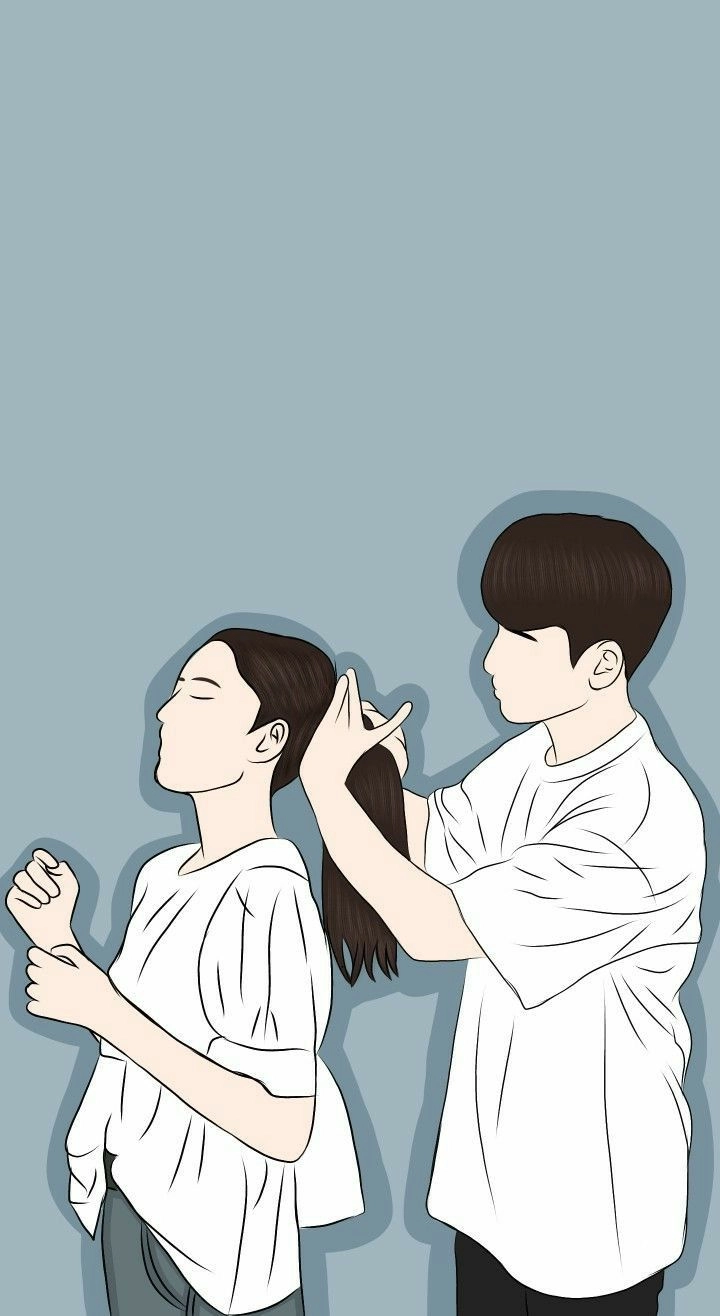 Ảnh nền đẹp cặp đôi hoạt hình lãng mạn