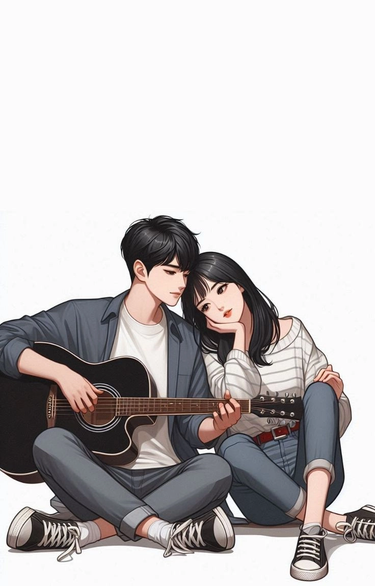 Hình nền máy tính anime cặp đôi yêu nhau