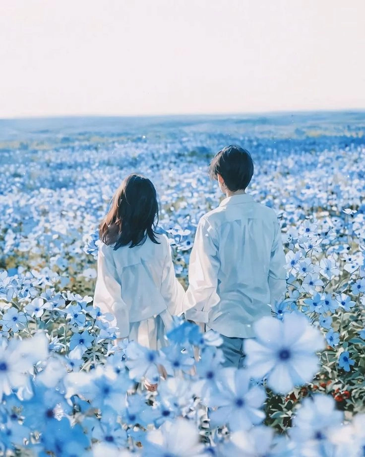 Hình nền cặp đôi hoạt hình cực xinh cho điện thoại