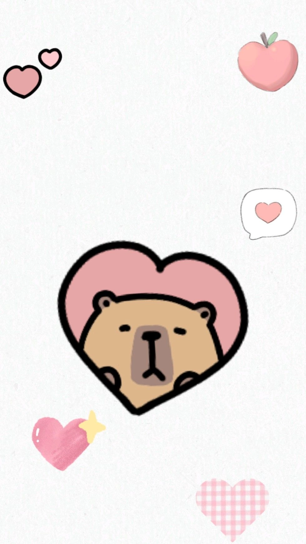 Hình nền điện thoại Capybara dễ thương