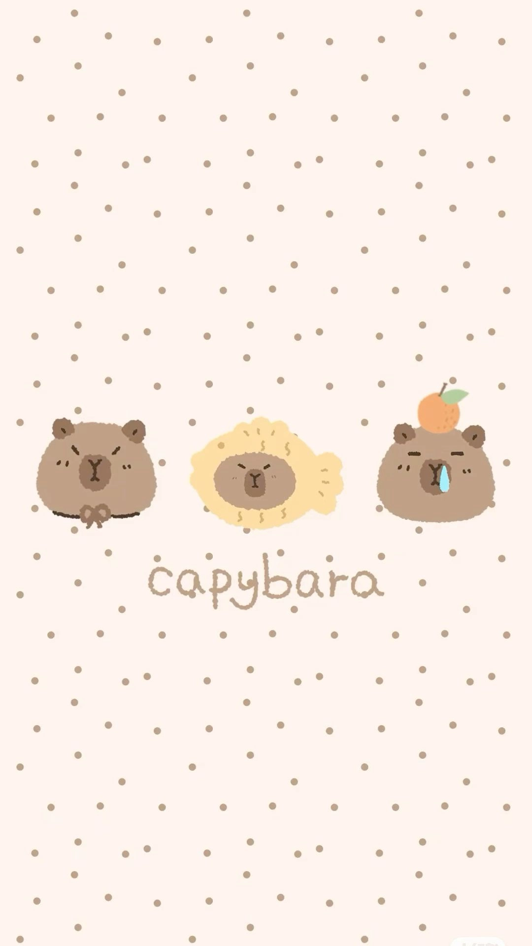 Hình nền Capybara chibi dễ thương