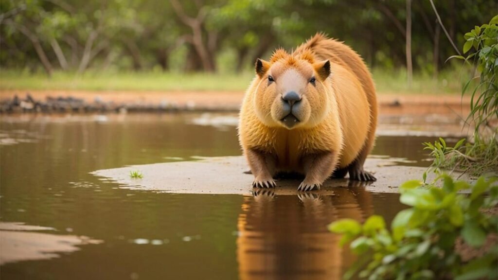 Hình nền về Capybara cute vui nhộn