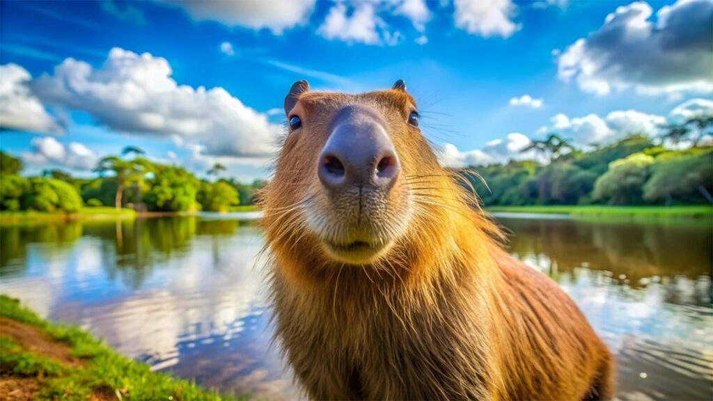 Ảnh hình nền Capybara sống động